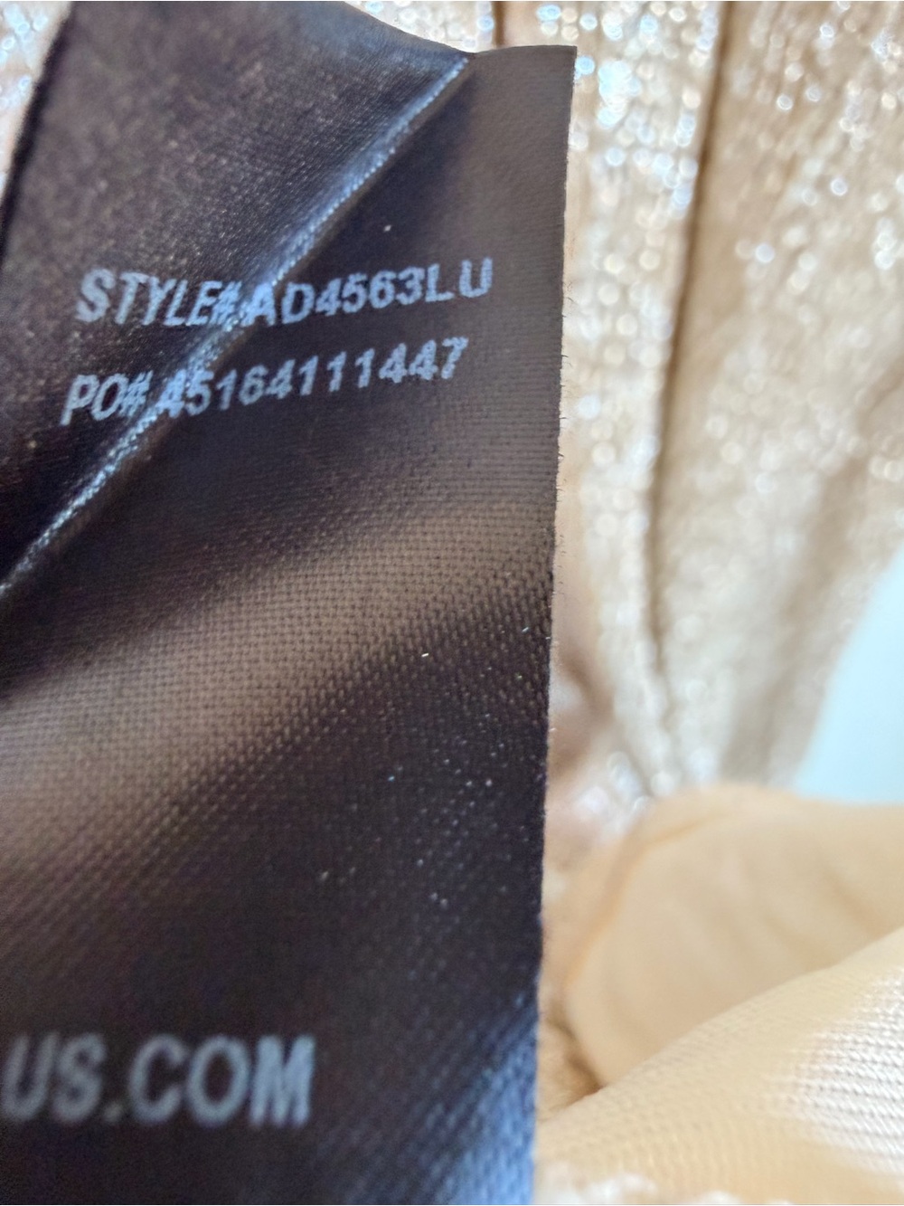 LuLu’s Sleeveless V-Neck Gold Evening Maxi Dress - Picture 6 of 6
